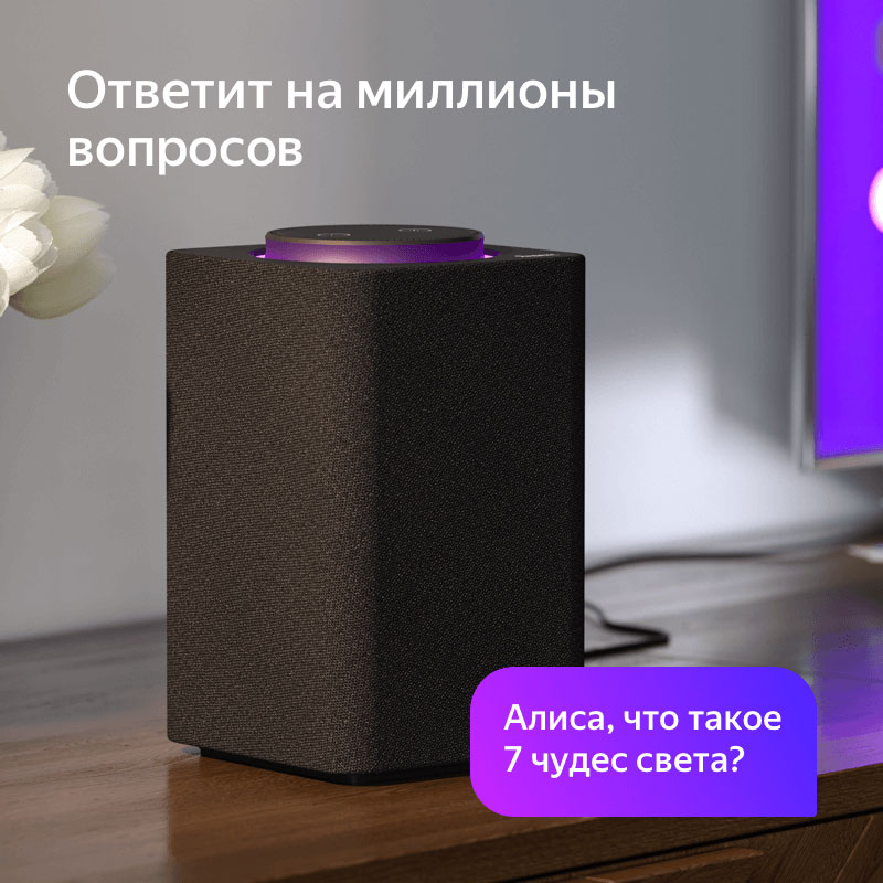 Яндекс.Станция - умная колонка с Алисой фиолетовая: купить по цене 11 ...