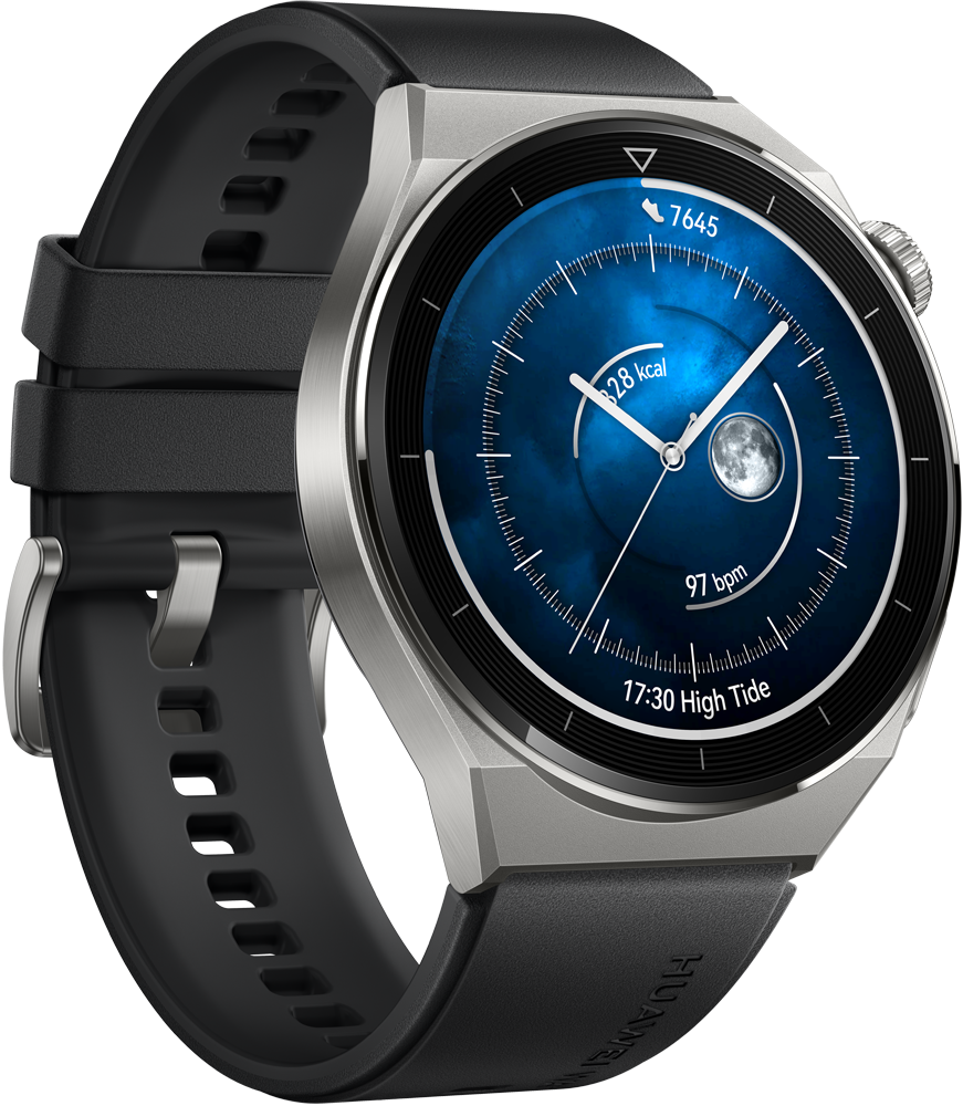 Часы HUAWEI Watch GT 3 Pro каучуковый ремешок Черные (Odn-B19S): купить ...
