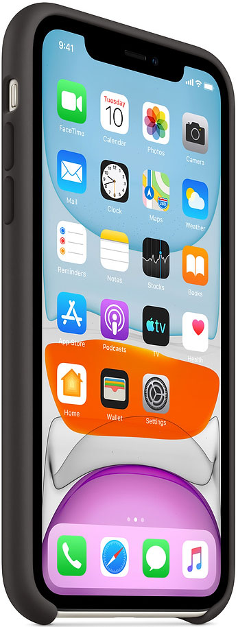 Клип-кейс Apple iPhone 11 MWVU2ZM/A силиконовый Черный: купить по цене ...