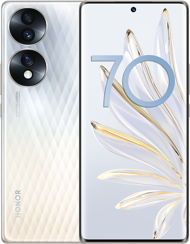 Смартфон HONOR 70 8/256Gb Серебряный: купить по цене 20 990 рублей в ...