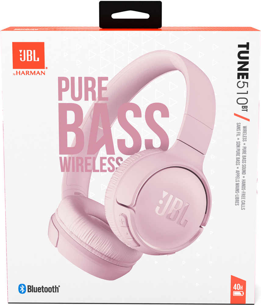 Беспроводные наушники JBL TUNE 510BT накладные Pink: купить по выгодной ...