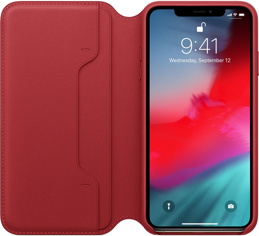 Чехол-книжка Apple iPhone XS Max MRX32ZM/A Shell кожа Red: технические  характеристики и описание – Интернет – магазин МТС