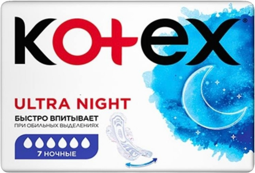 Прокладки гигиенические Kotex Ultra ночные 32см 7шт: технические ...