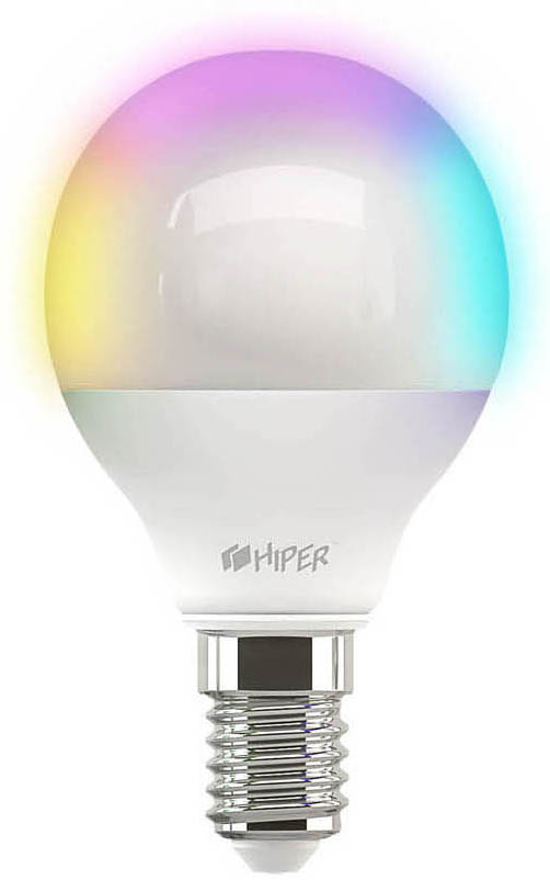 Умная лампочка HIPER Smart LED bulb IoT LED C3 RGB WiFi  цветная .