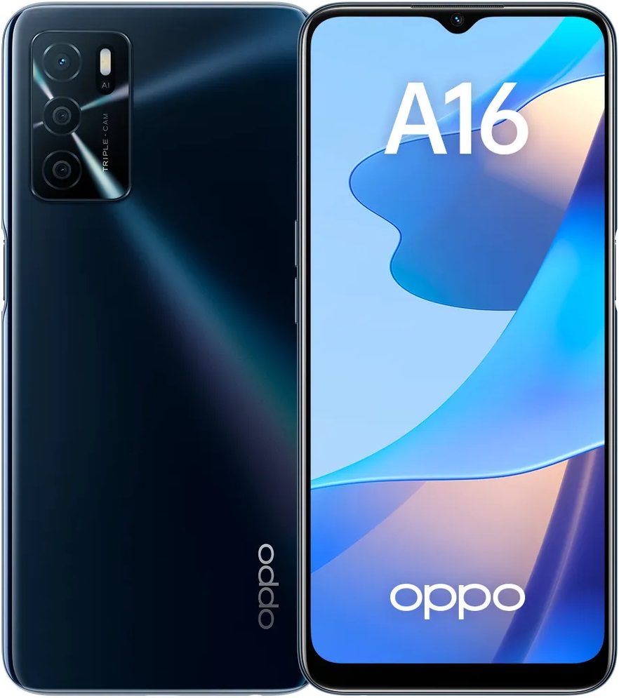 Смартфон OPPO A16 3/32Gb Black: купить по цене 1 990 рублей в интернет  магазине МТС