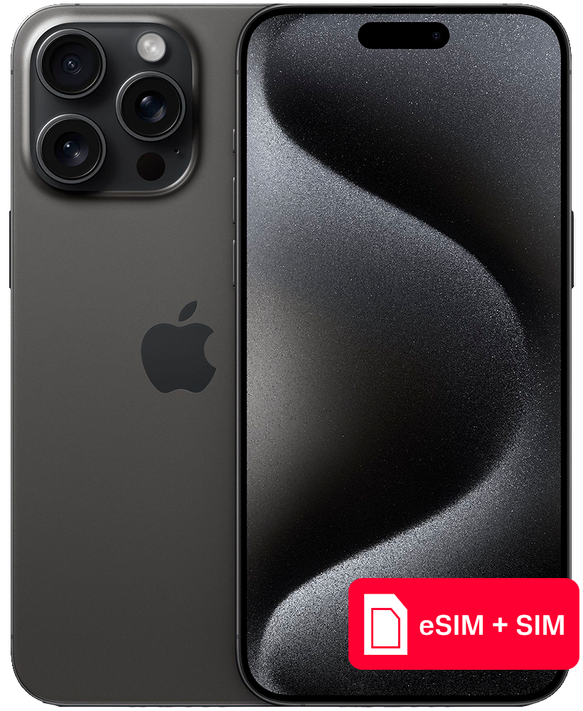 Смартфон Apple iPhone 15 Pro Max 512Gb eSIM + SIM Черный титан: купить по  цене 171 990 рублей в интернет магазине МТС