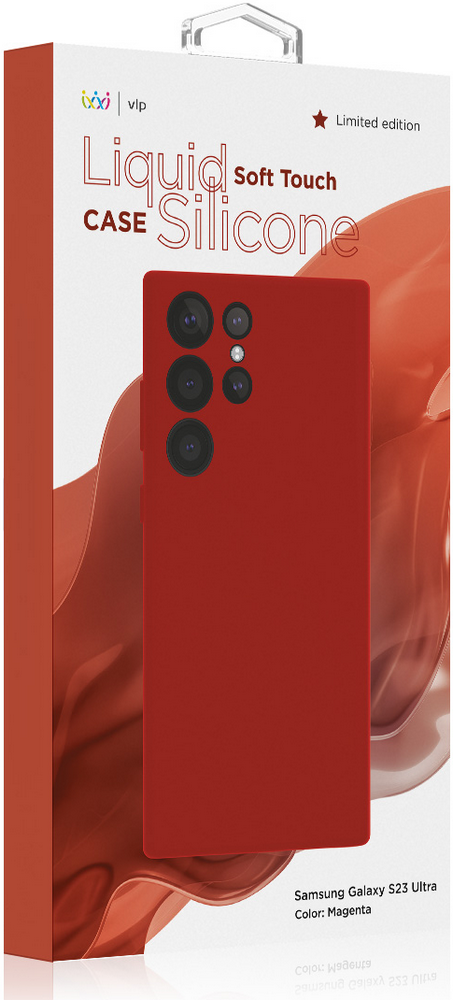 Чехол-накладка VLP Silicone Case для Samsung Galaxy S23 Ultra Маджента ...