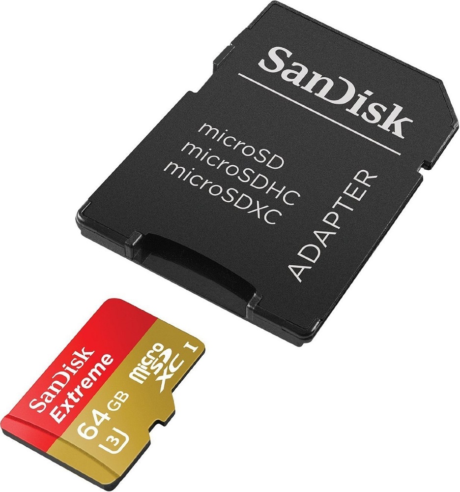 Карта памяти MicroSDHC SanDisk 64Gb Class10 UHS-I, U3, 90MB/s SDSQXVF ...