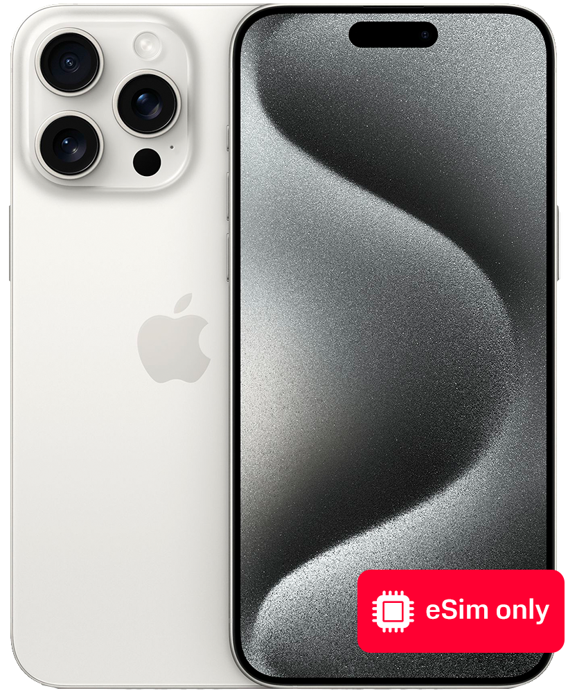 Смартфон Apple iPhone 15 Pro Max 256Gb eSIM only Белый титан: купить по  цене 147 990 рублей в интернет магазине МТС