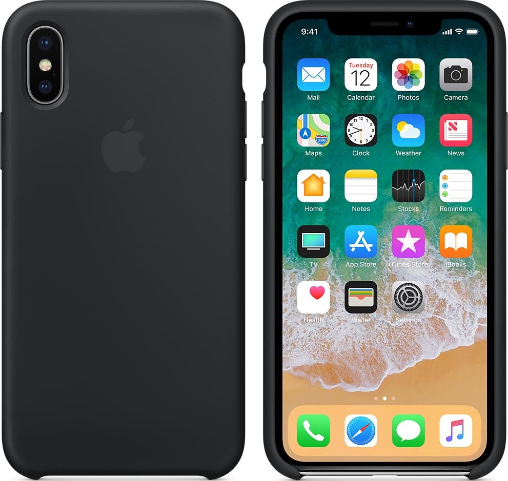 Клип-кейс Apple iPhone X силиконовый черный: купить по цене 99 рублей в  интернет магазине МТС