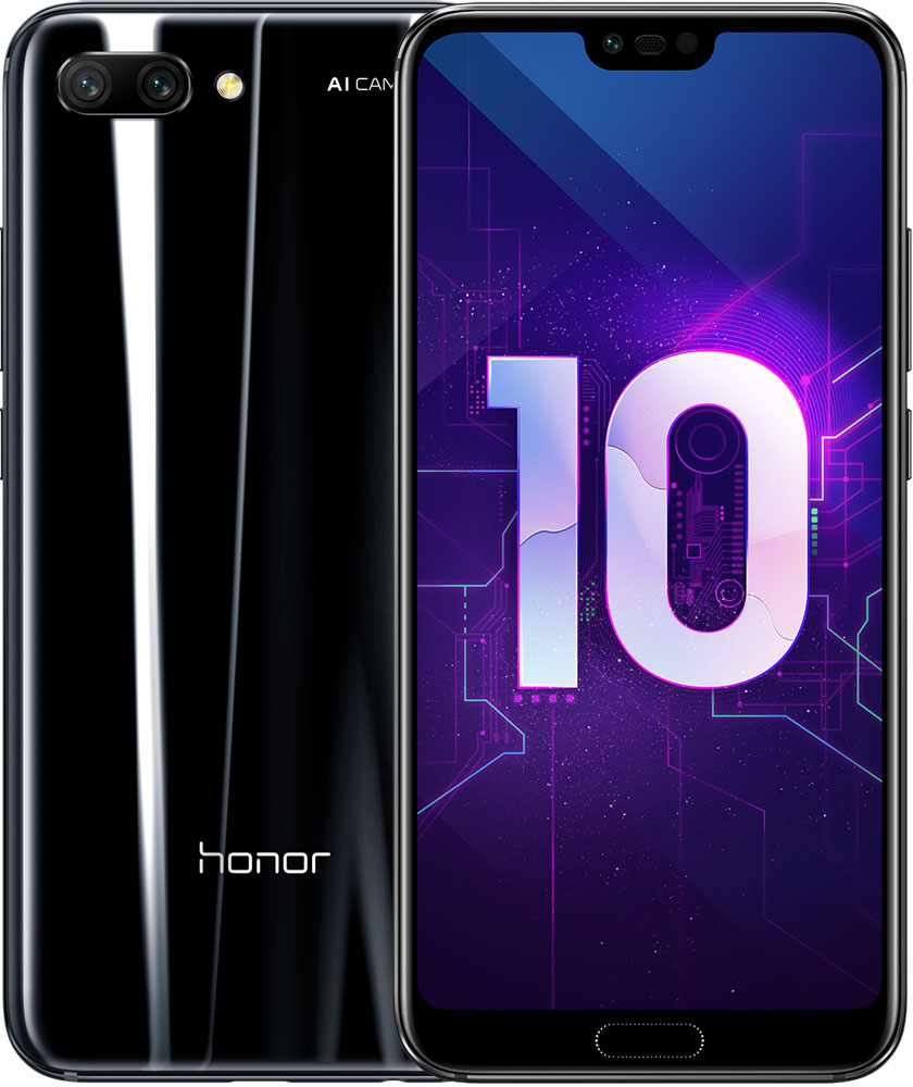 Смартфон HONOR 10 4/64GB Черный «Отличное состояние»: купить по цене 8 990  рублей в интернет магазине МТС