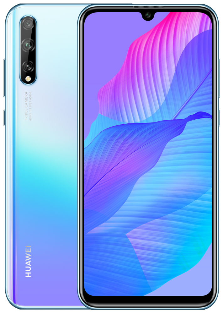 Смартфон Huawei Y8p 4/128Gb Light Blue: купить по цене 7 990 рублей в ...