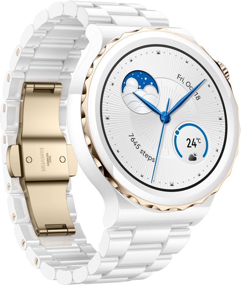 Часы HUAWEI Watch GT 3 Pro керамический ремешок Белые (Frg-B19T ...