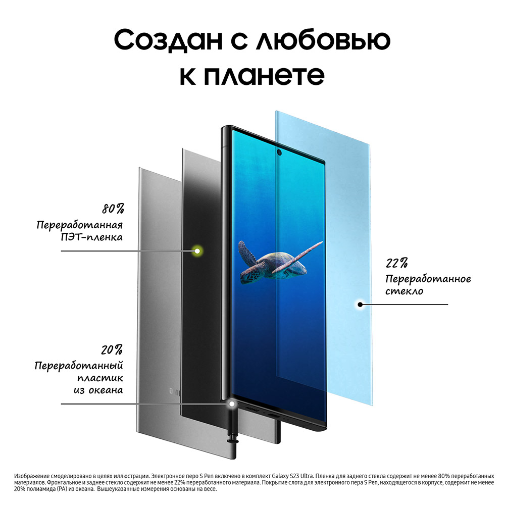 Смартфон Samsung Galaxy S23 Ultra 5G 12/256Gb Черный: купить по цене 85 ...