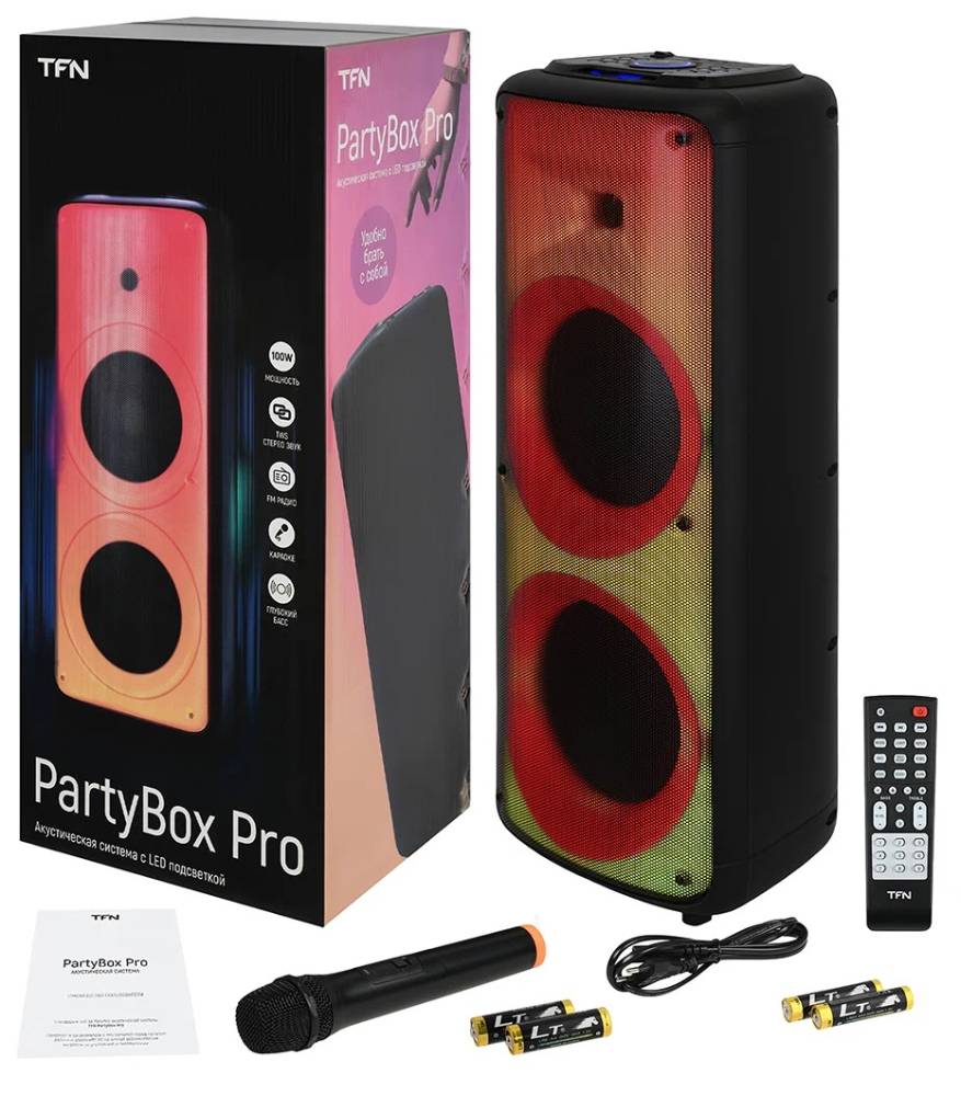 Мидисистема TFN PartyBox Pro Черная: купить по цене 13 990 рублей в ...