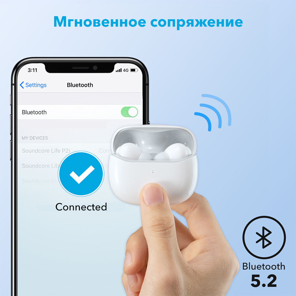 Беспроводные наушники Anker Soundcore Note i Белые: купить по цене 990  рублей в интернет магазине МТС