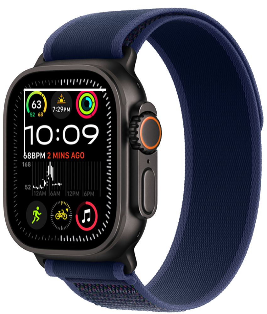 Часы Apple Watch Ultra 2 (2024) Black Titanium+ремешок Alpine Loop navy ...