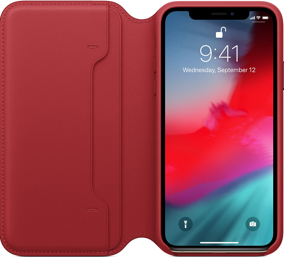 Чехол-книжка Apple iPhone XS MRWX2ZM/A Shell кожа Red: технические  характеристики и описание – Интернет – магазин МТС