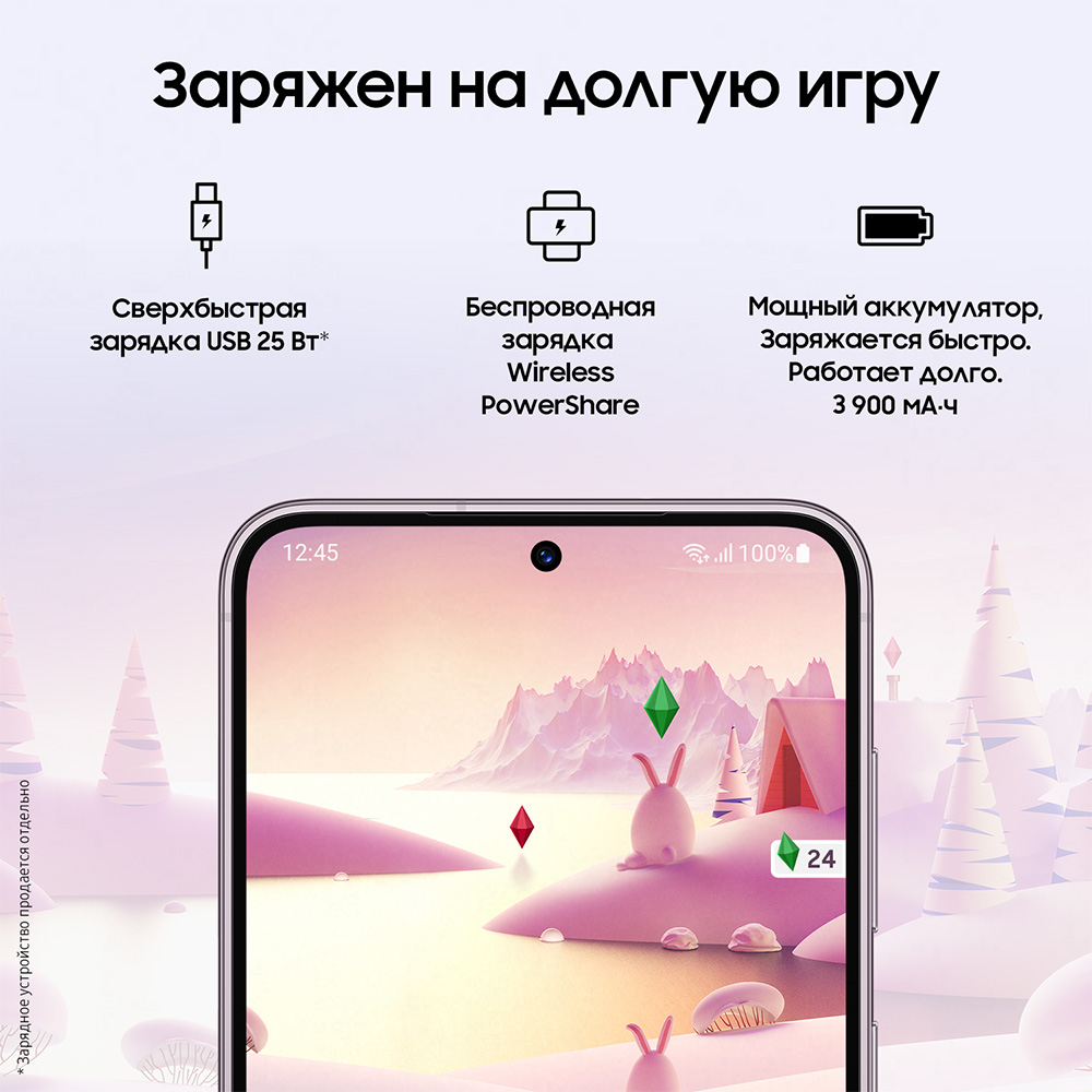 Смартфон Samsung Galaxy S23 8/256Gb Лавандовый (SM-S911): купить по ...