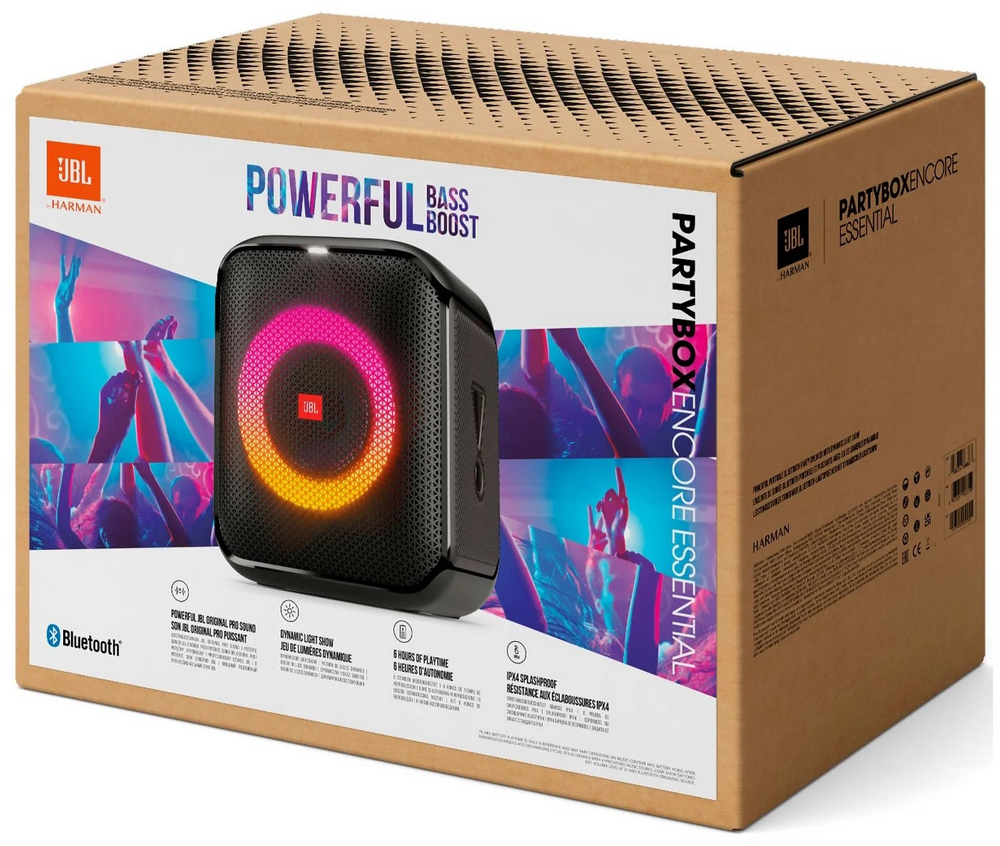 Портативная акустическая система JBL Party Box Encore Essential Черная:  купить по цене 38 990 рублей в интернет магазине МТС