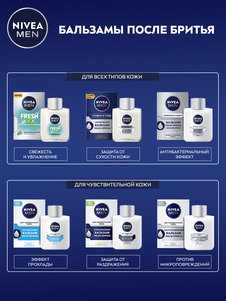 Бальзам после бритья NIVEA Men успокаивающий для чувствительной кожи ...