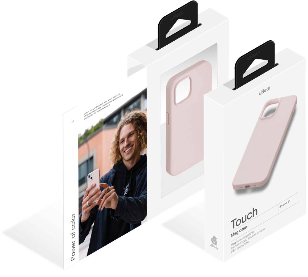 Чехол-накладка uBear Touch Mag Case для iPhone 15 Розовый: купить по цене 2  890 рублей в интернет магазине МТС