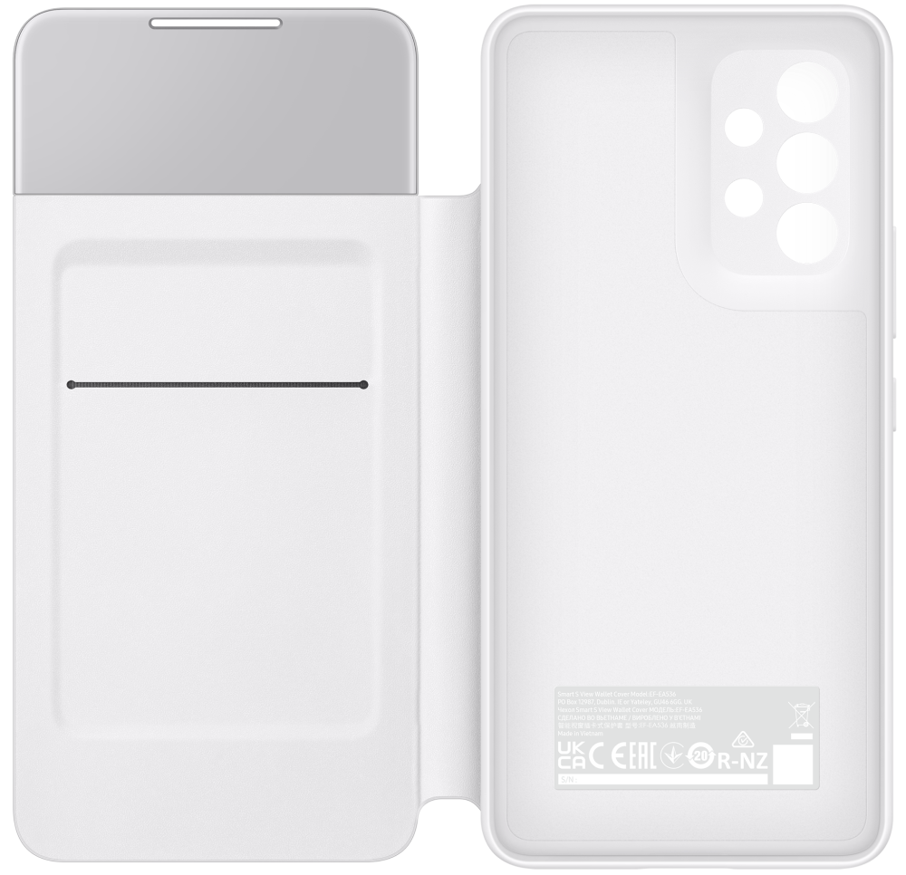 Чехол-книжка Samsung Galaxy A53 Smart S View Wallet Cover White: купить по  цене 3 999 рублей в интернет магазине МТС