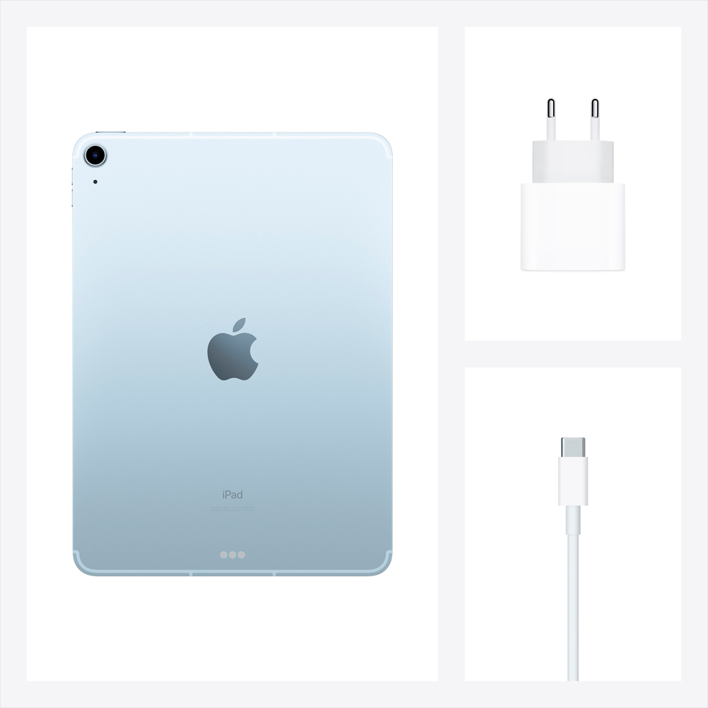 Планшет Apple iPad Air 2020 Wi-Fi Cell 10.9" 64Gb Голубой (MYH02RU/A ...