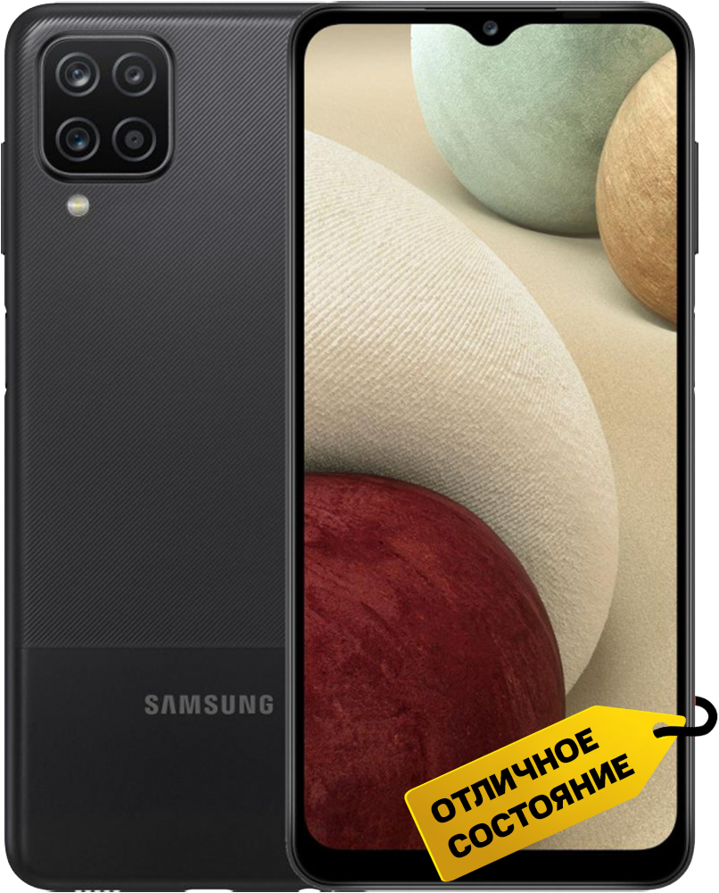 Смартфон Samsung Galaxy A12 4/64Gb Чёрный «Отличное состояние»: купить по  цене 8 890 рублей в интернет магазине МТС