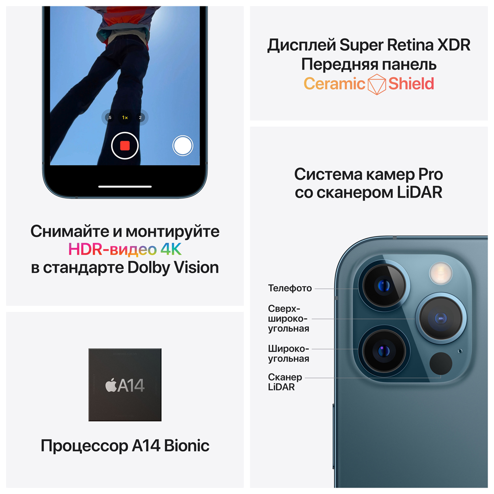 Смартфон Apple iPhone 12 Pro Max 256Gb Серебристый: купить по цене 79 990  рублей в интернет магазине МТС