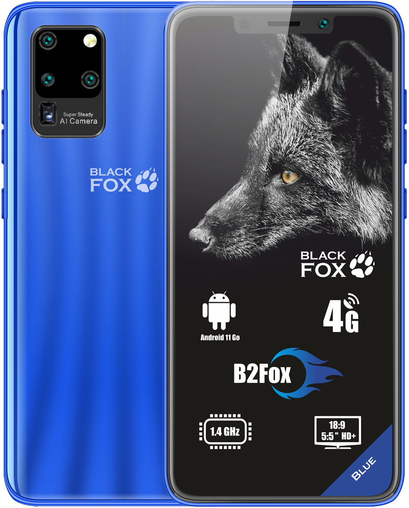 Смартфон Black Fox B2 Fox 1/8Gb Azure: купить по цене 990 рублей в интернет  магазине МТС