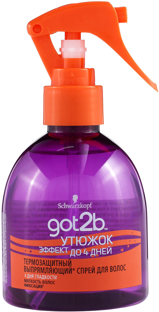 Спрейтермозащита для волос Got2b Утюжок для укладки выпрямляющий 200мл