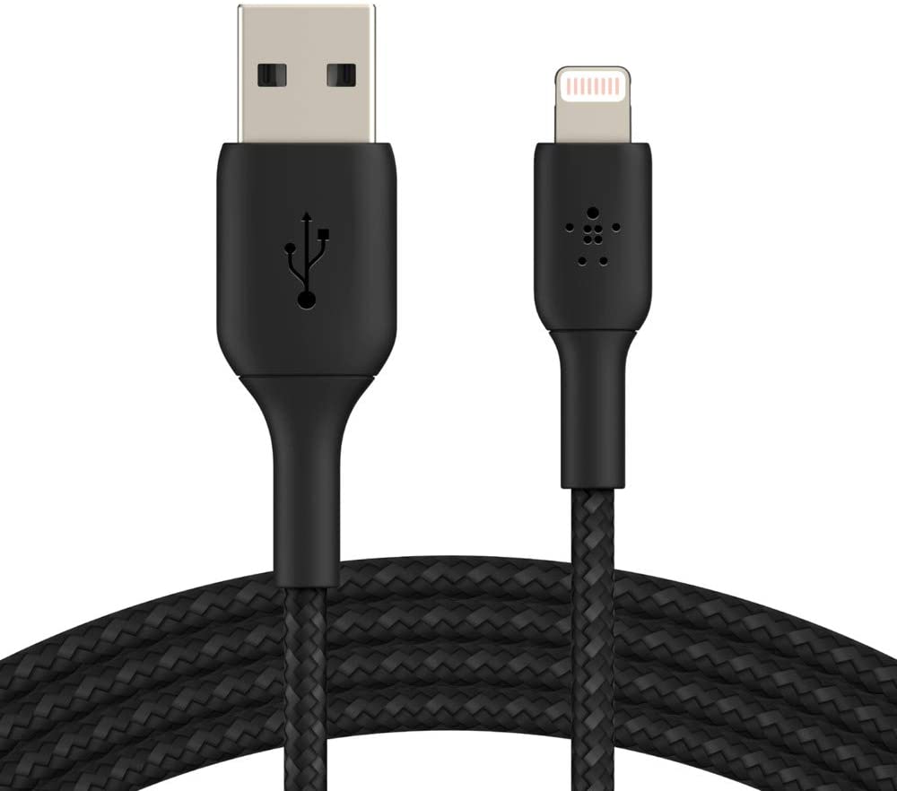 Дата-кабель Belkin CAA002bt1MBK USB A-Lightning 1м плетеный Black: купить  по цене 790 рублей в интернет магазине МТС