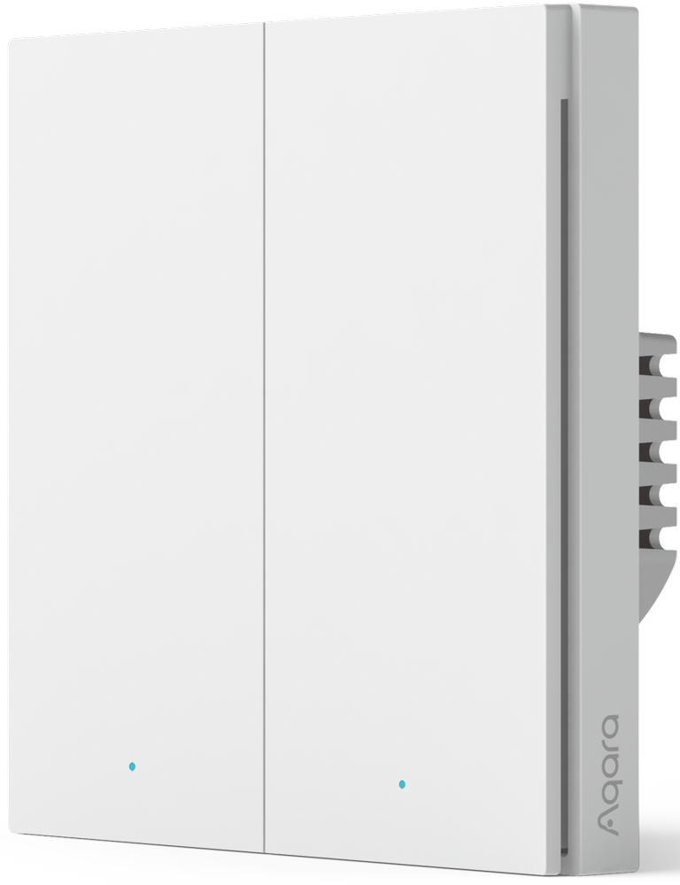 Умный выключатель Aqara Smart Wall Switch H1 EU настенный двухклавишный ...