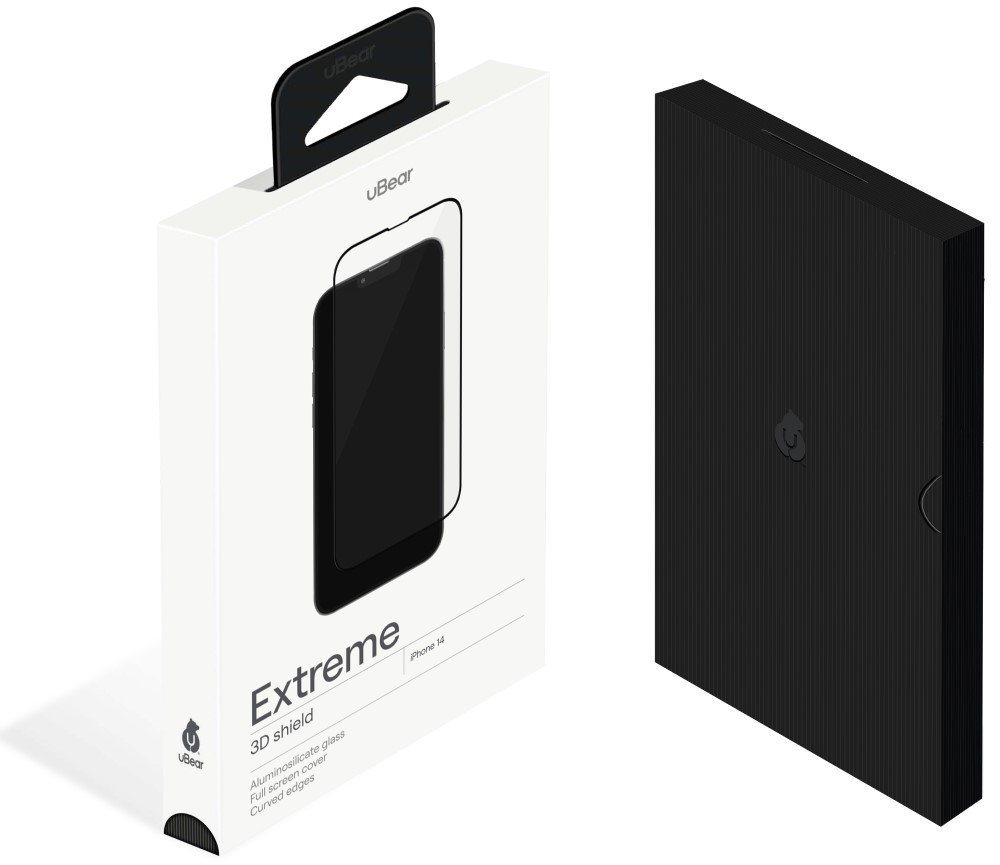 Стекло защитное uBear Extreme 3D Shield для iPhone 14 Черная рамка  (GL141BL03A3D61-I22): купить по цене 1 790 рублей в интернет магазине МТС