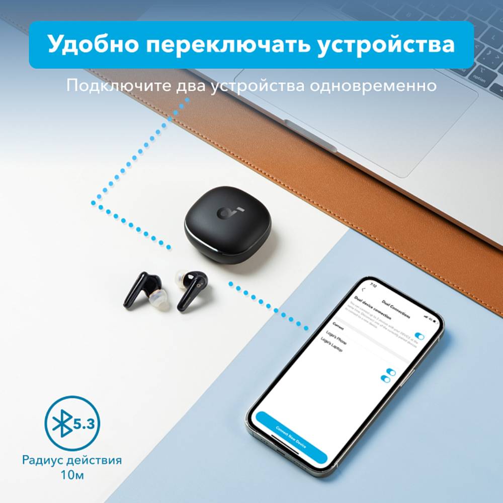 Беспроводные наушники Anker Soundcore Liberty 4 Черные: купить по цене 12  990 рублей в интернет магазине МТС