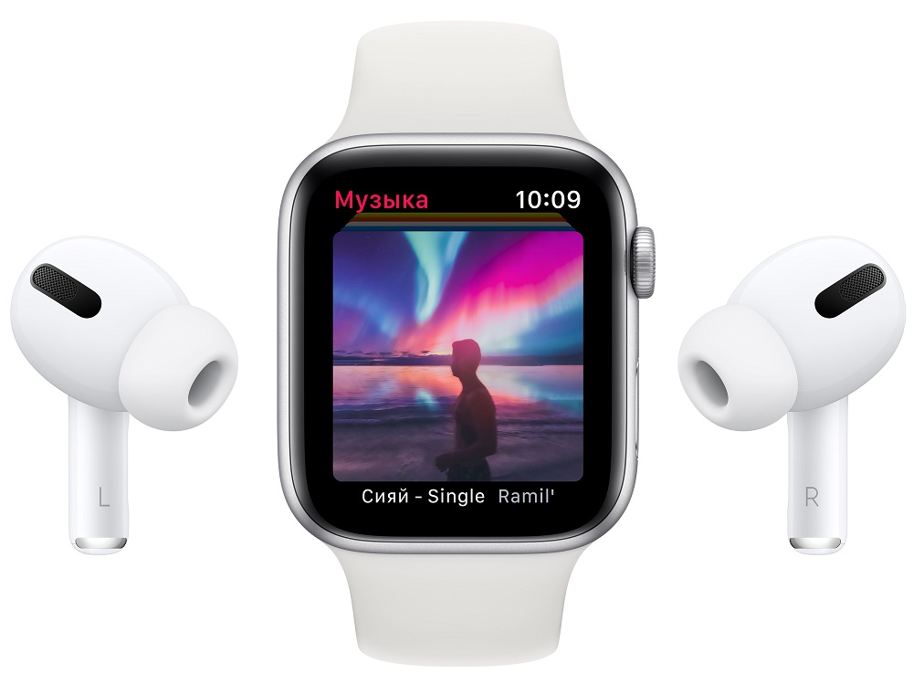 Часы Apple Watch Nike SE GPS 44мм корпус из алюминия серебряный ...