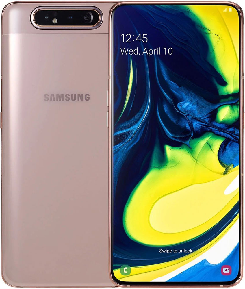 Смартфон Samsung A805 Galaxy A80 8/128 Gold: купить по цене 10 990 рублей в  интернет магазине МТС