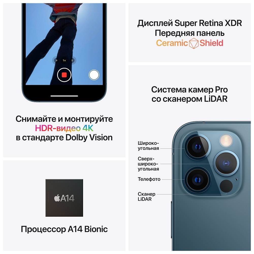 Смартфон Apple iPhone 12 Pro 256Gb Золотой: технические характеристики ...