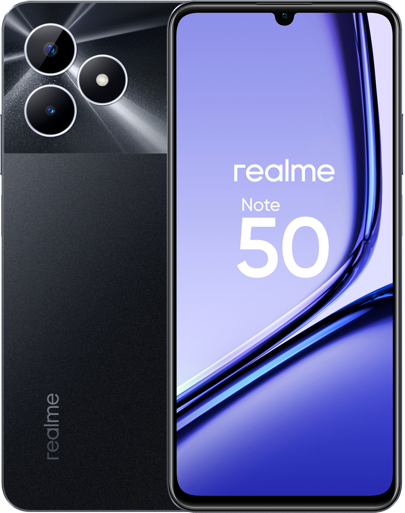 Смартфон realme Note 50 3/64 Гб Черный: купить по цене 6 990 рублей в  интернет магазине МТС