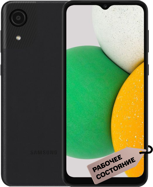 Смартфон Samsung Galaxy A03 Core 2/32Gb Черный «Рабочее состояние ...