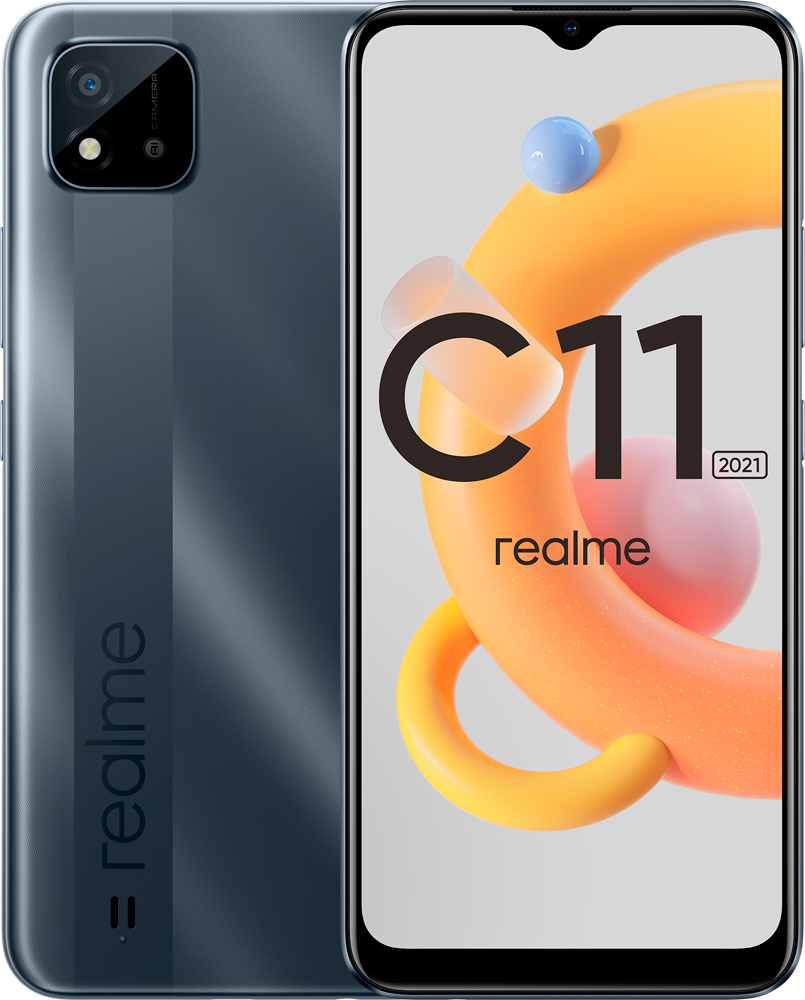 Смартфон Realme С11 2021 2/32Gb Grey: купить по цене 990 рублей в интернет  магазине МТС