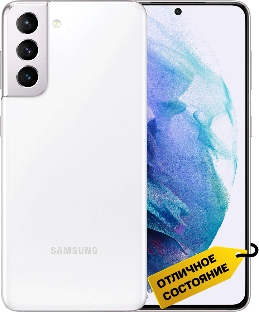 Смартфон Samsung Galaxy S21 8/256Gb Белый «Отличное состояние»: купить по  цене 38 490 рублей в интернет магазине МТС