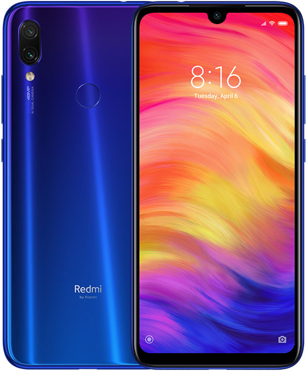 Смартфон Xiaomi Redmi Note 7 4/64Gb Blue: купить по цене 6 990 рублей в ...