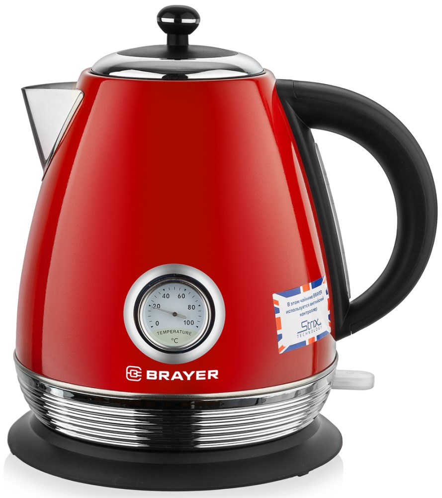 Электрочайник BRAYER 1007BR-RD Strix красный: купить по цене 2 690 рублей в  интернет магазине МТС