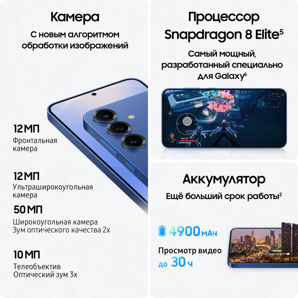 Смартфон Samsung Galaxy S25 Plus 12/512 Гб 5G Мятный (S936): купить по ...