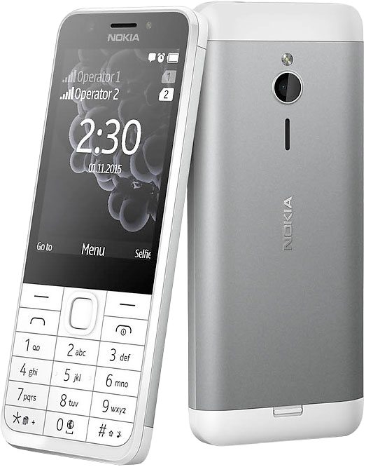 Мобильный телефон Nokia 230 Dual sim Серебрянный «Отличное состояние