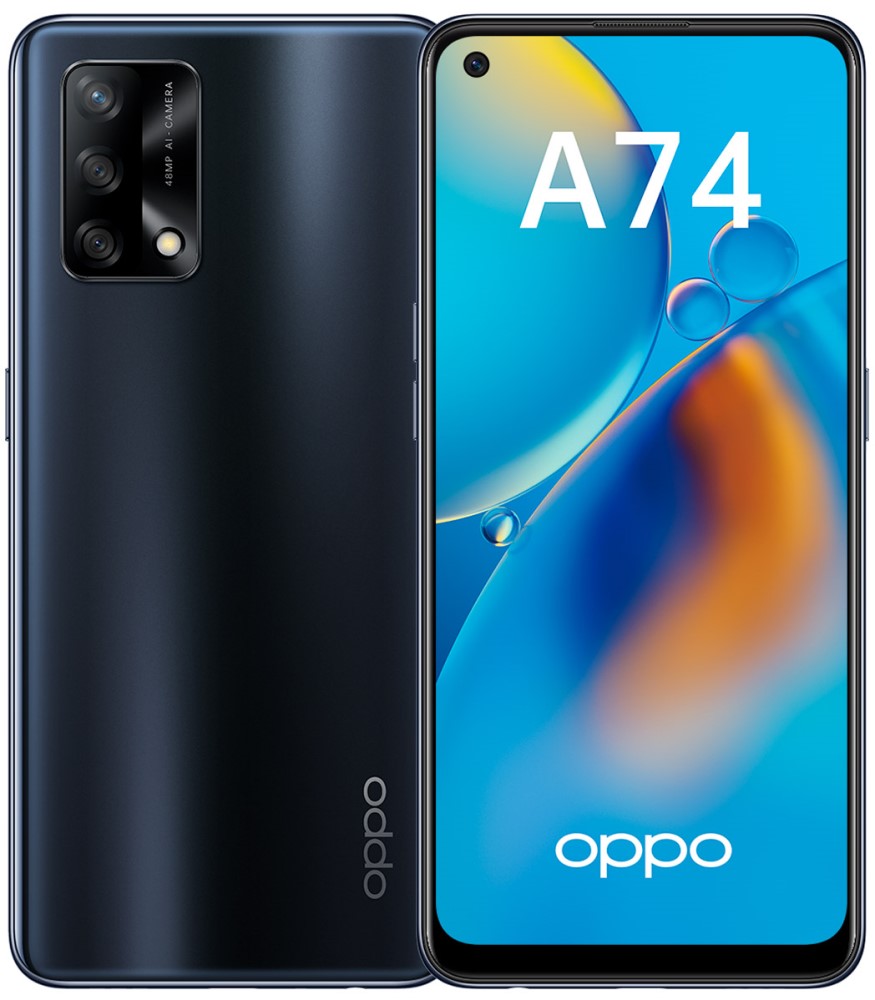 Смартфон OPPO A74 4/128Gb Black: купить по цене 4 990 рублей в интернет  магазине МТС