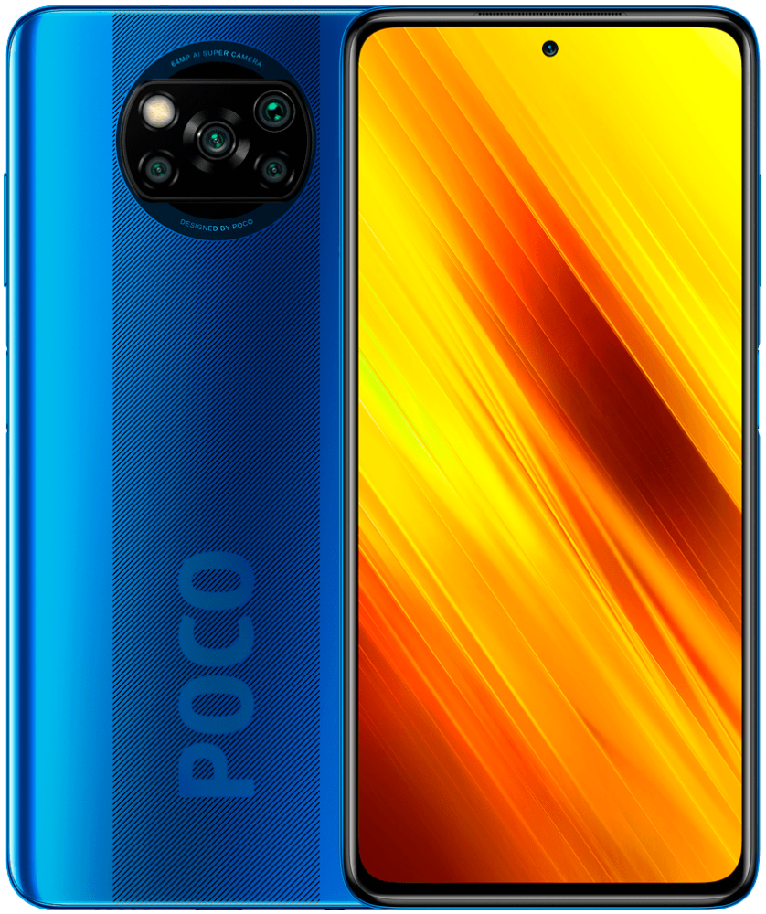 Смартфон Poco X3 6/128Gb Cobalt Blue: купить по цене 16 990 рублей в  интернет магазине МТС