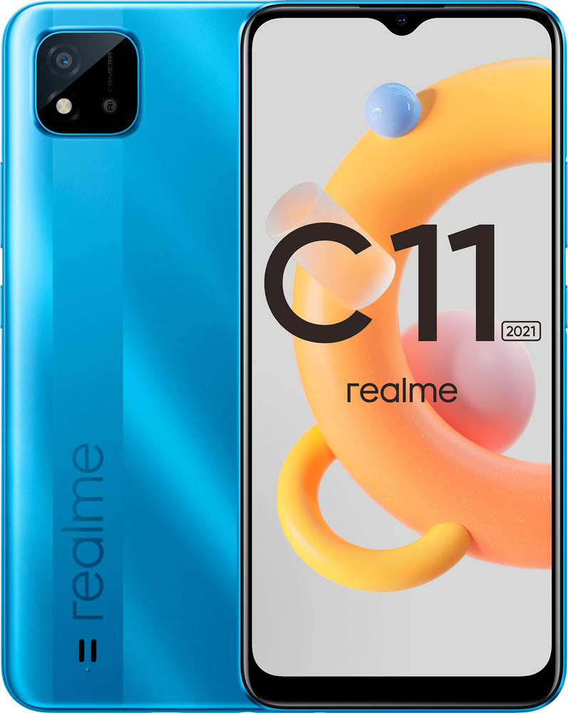 Смартфон Realme С11 2021 2/32Gb Blue: купить по цене 990 рублей в интернет  магазине МТС